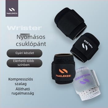 Relix Kompressziós csuklóvéd felnőtteknek – Mercerized anyag, SBR, nylon, spandex; alkalmas fitneszre és sportokra (kosárlabda, röplabda, asztalitenisz, badminton)