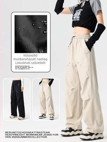Jade Grape női munkásnadrág - magas derekú, hosszú, casual/workwear stílus, poliészter/spandex, szélálló és vízálló, őszi 2025