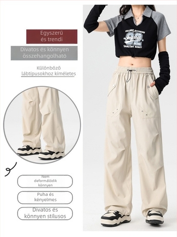 Jade Grape női munkásnadrág - magas derekú, hosszú, casual/workwear stílus, poliészter/spandex, szélálló és vízálló, őszi 2025