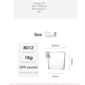 Műanyag osztó klipek fiókokhoz és tároló dobozokhoz, egyszerű és modern stílus, kampó típusú szerelés, 1 réteg