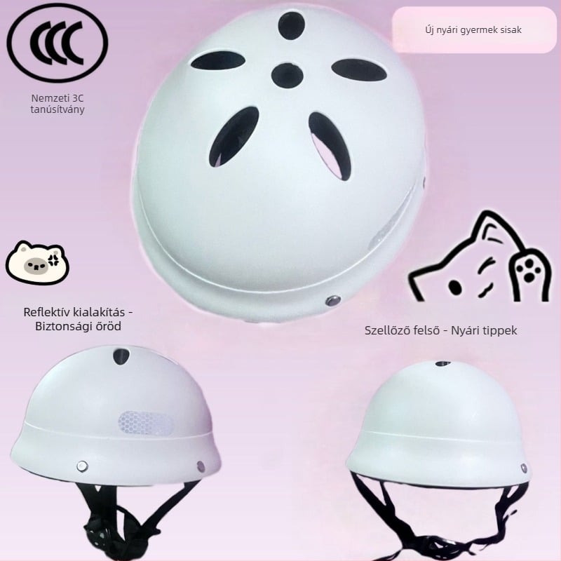 Japán-stílusú gyerek sisak ABS, fél sisak, gyerekeknek, off-road használatra robogóval és egyensúlykerékpárral, 3C tanúsítvány.