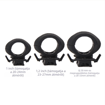 Oldalsó világítással és sínre szerelhető tartóval ellátott sisak-kiegészítő; anyag: nylon műanyag; márka Shellfish; testreszabható feldolgozás; nyomtatott logó; licencelt magáncímke