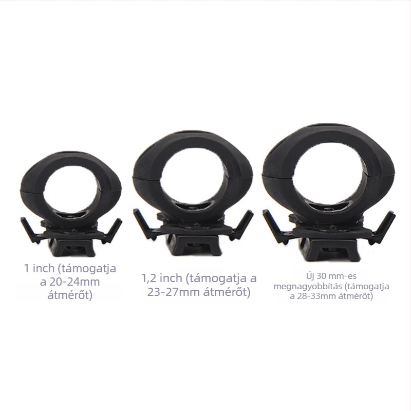 Oldalsó világítással és sínre szerelhető tartóval ellátott sisak-kiegészítő; anyag: nylon műanyag; márka Shellfish; testreszabható feldolgozás; nyomtatott logó; licencelt magáncímke