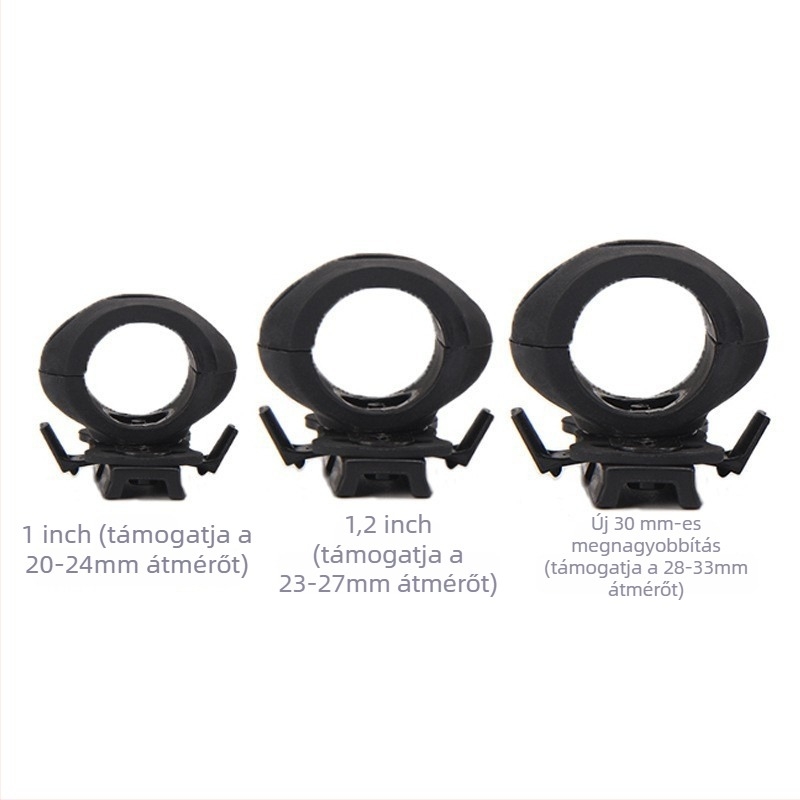 Oldalsó világítással és sínre szerelhető tartóval ellátott sisak-kiegészítő; anyag: nylon műanyag; márka Shellfish; testreszabható feldolgozás; nyomtatott logó; licencelt magáncímke