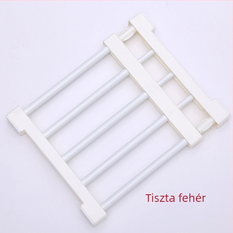 Kibővíthető ruhásszekrény-tároló osztott polcokkal, szög- és ragasztómentes; Anyag: ABS + szénacél; Telepítés: függőlegesen; Stílus: kreatív; 1 réteg