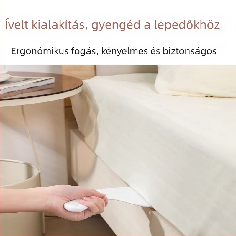 Ágy matrac emelő és ágynemű rögzítő eszköz – műanyag, modern minimál stílus, modell WY-Bed Making Magic Tool