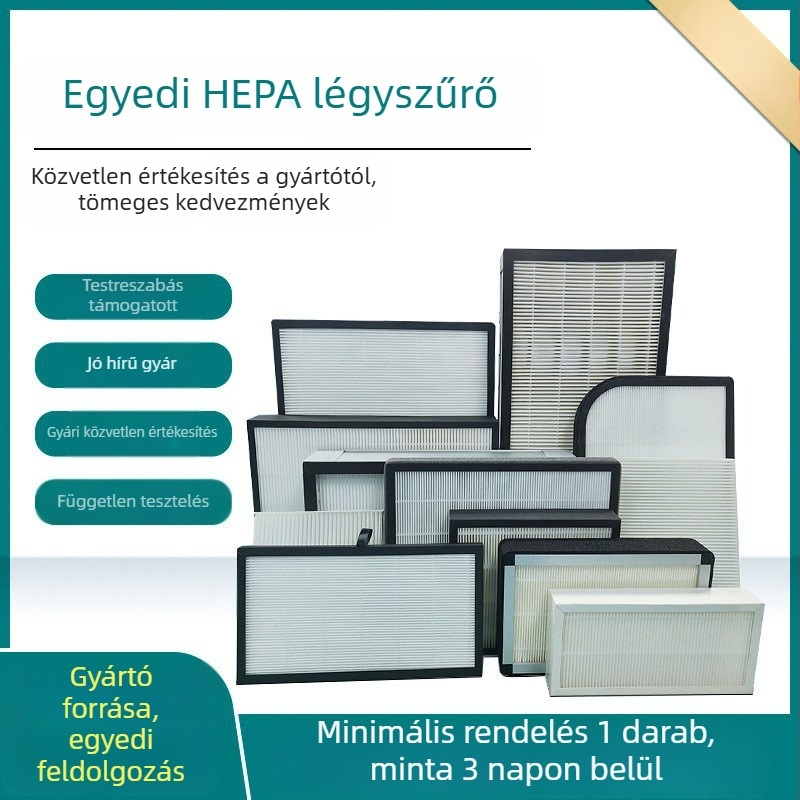 HEPA szűrőelem aktív szén-kompozitból légtisztítóhoz és klímaberendezéshez – nagy hatékonyságú, magas hőállóságú