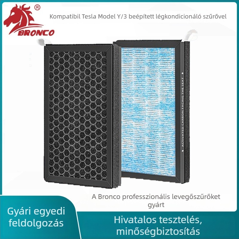 Tesla Model 3/Y autóklíma szűrő, HEPA aktív szénnel, kompozit szűrő (Márka: Berland; Eredet: Dongguan; Alkalmazható modellek: Tesla; Modell: Alkalmas Model Y szűrő)