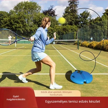 Tenisz edző egyéni gyakorláshoz vonalhoz rögzített visszacsapó rendszerrel – gumi anyag, univerzális specifikációk, Tianxu márka