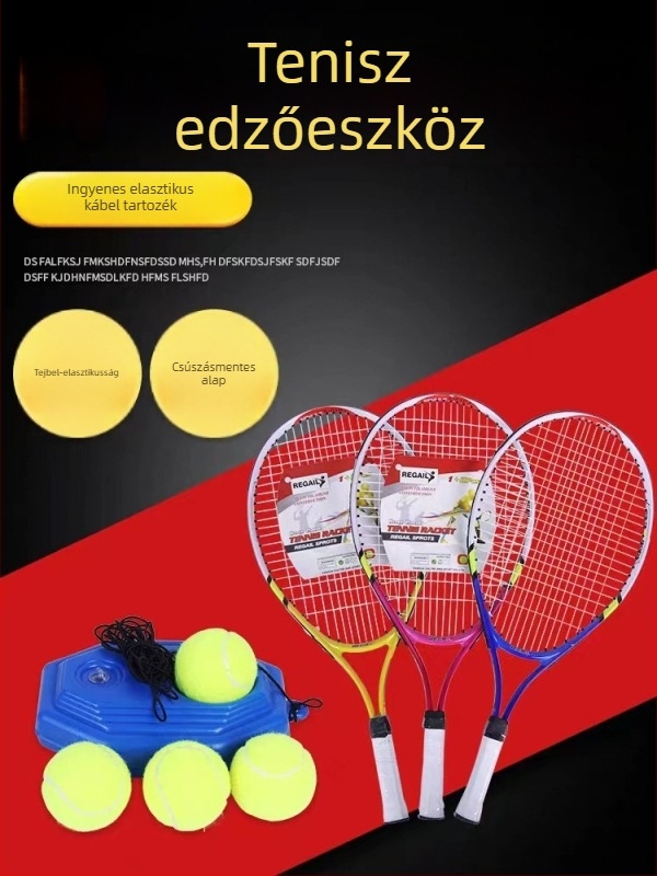 Tenisz edző egyéni gyakorláshoz vonalhoz rögzített visszacsapó rendszerrel – gumi anyag, univerzális specifikációk, Tianxu márka