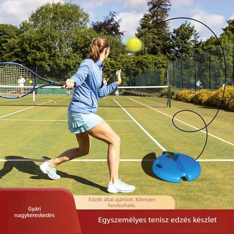 Tenisz edző egyéni gyakorláshoz vonalhoz rögzített visszacsapó rendszerrel – gumi anyag, univerzális specifikációk, Tianxu márka