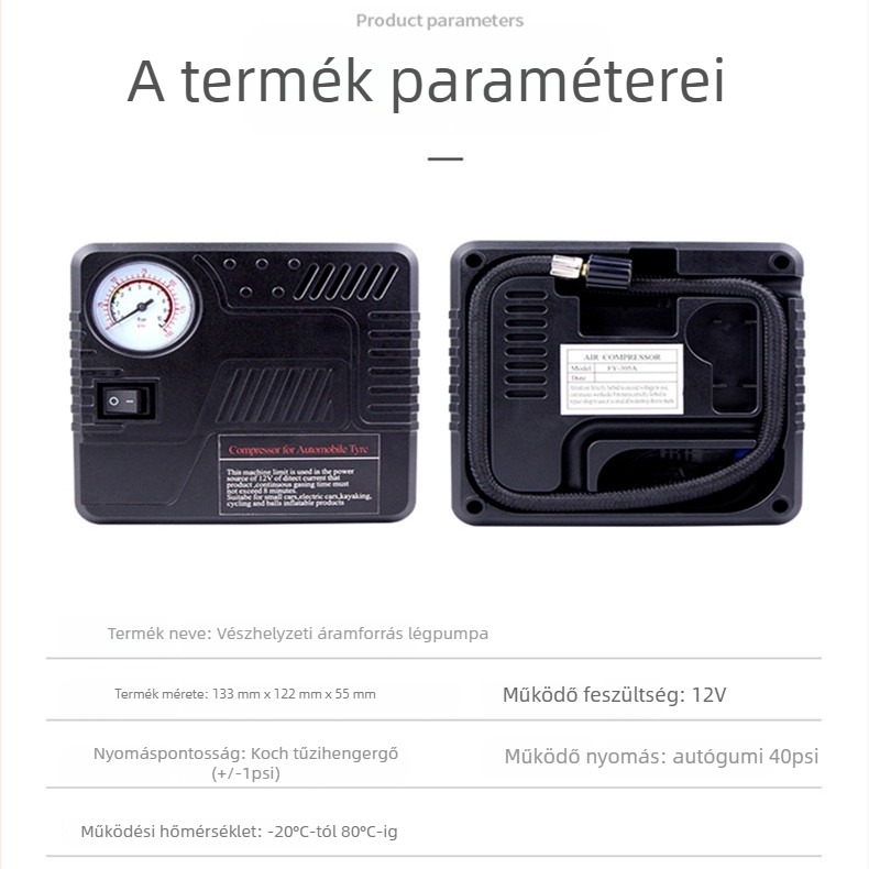 Autó vészindító csipesz intelligens csipesz, tiszta rézmaggal, IP45, 200 g, 45°-os szög