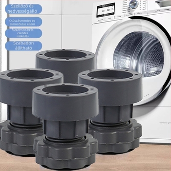 Mosógép talpbetét - csúszásmentes, állítható, levehető; műanyag; Márka JYNB; Mosógép és hűtő