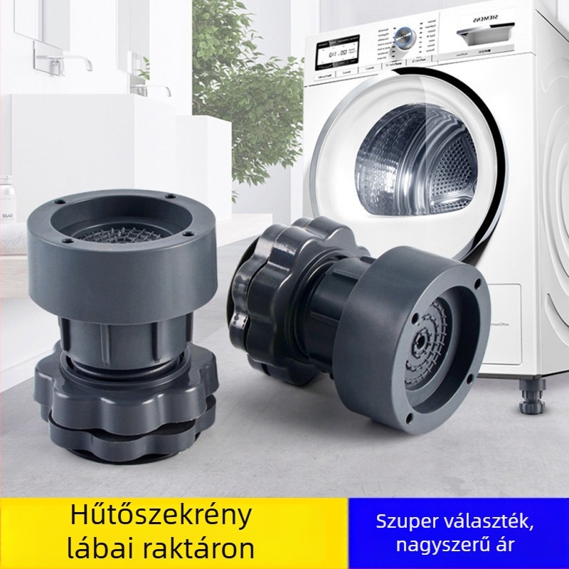 Mosógép talpbetét - csúszásmentes, állítható, levehető; műanyag; Márka JYNB; Mosógép és hűtő