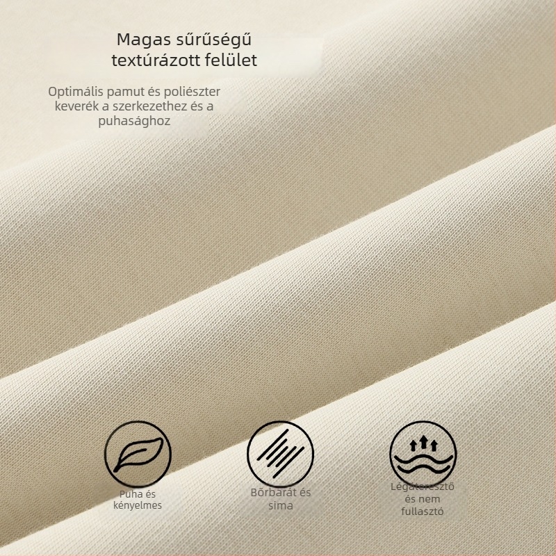 Zipzáros kapucnis pulóver álló gallérral, laza szabás, pamut‑poliészter keverék anyag