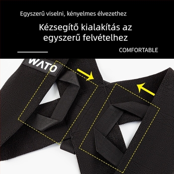 WATO Jóga nyújtókötél, poliészter-pamut anyag, mintázat W-558, hát- és vállgyakorlatokhoz