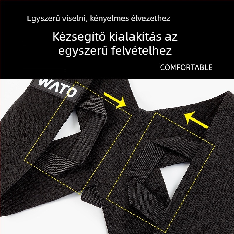 WATO Jóga nyújtókötél, poliészter-pamut anyag, mintázat W-558, hát- és vállgyakorlatokhoz