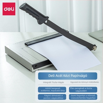 Deli 8014 Acél Papírvágó – Kézi, A4, 8 Lap Kapacitás