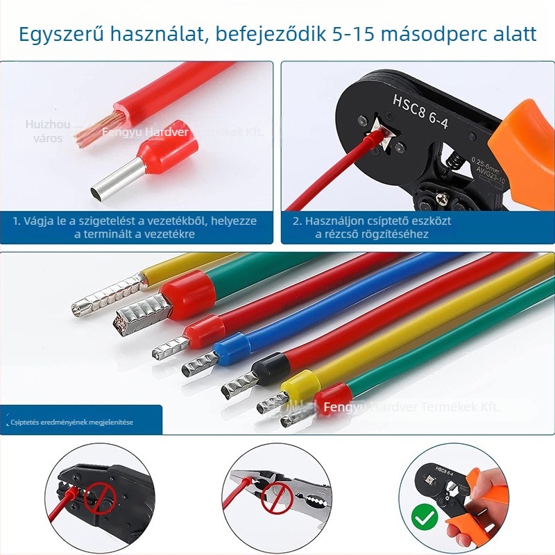 Cső típusú terminál blokk, 1 pólus, EN üres terminál, Fengyu Electric