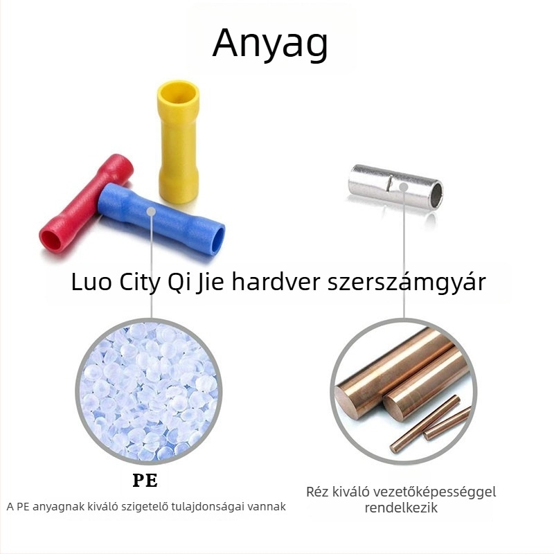 1280 darab előszigetelt crimp terminál készlet dobozban, köztes csatlakozó; anyag: Tool Steel