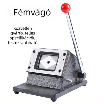 Asztali kártyavágó és lyukasztó gép, fém konstrukció, márka Great badge, anyag vas