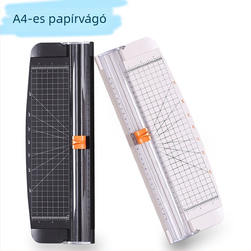 Papír vágó — kézi csúszó típus, műanyag vázzal, otthoni és irodai használatra