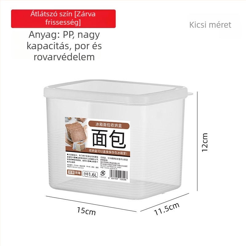 Kenyérdoboz élelmiszer-minőségű műanyagból, japán stílus, tárolás és frissesség megőrzése