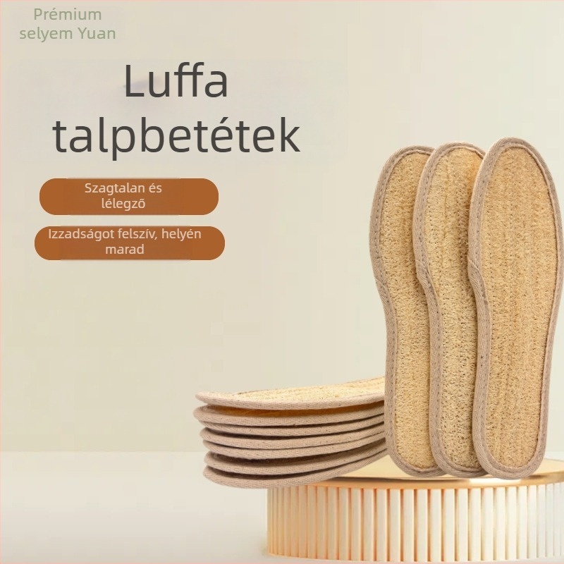 Természetes loofah talpbetét, dezodoráló, nedvszívó, légáteresztő, teljes talpbetét, uniszex, munka, futás, sport és katonai kiképzéshez