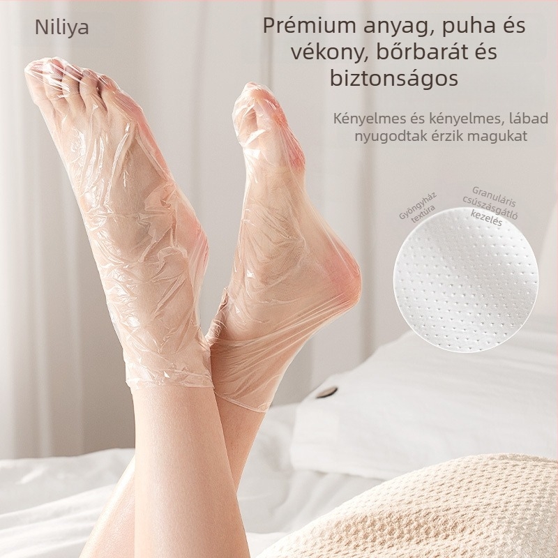 Niliya egyszer használatos kéz- és lábmaszk készlet, lábmaszk/patch, frissesség megőrző fólia, nőknek