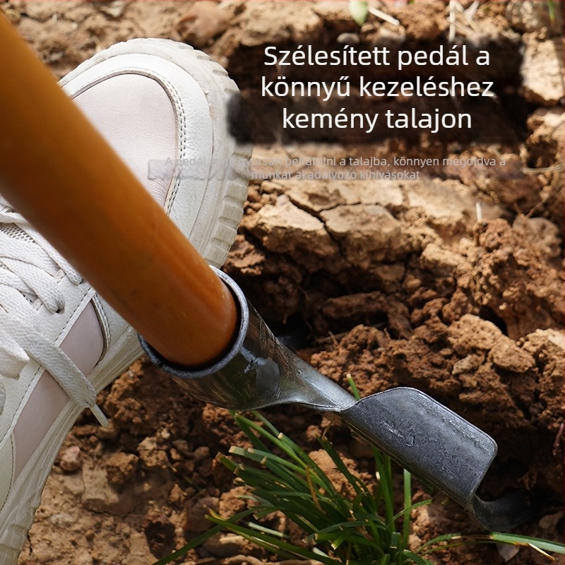 Talajművelő villa négy foggal, mangán-acélból