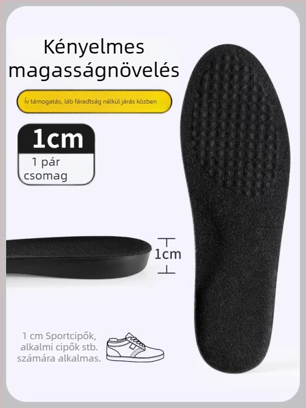 PU magasságot növelő talpbetétek, nedvszívó, uniszex, sportcipőkhöz, bőrcipőkhöz, csizmákhoz és mindennapi cipőkhöz