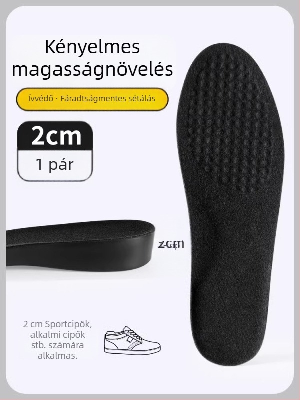 PU magasságot növelő talpbetétek, nedvszívó, uniszex, sportcipőkhöz, bőrcipőkhöz, csizmákhoz és mindennapi cipőkhöz