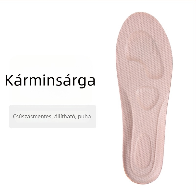 Csillapító hatású, légáteresztő talpbetét, nedvszívó, masszázs funkcióval, vastag, puha talp