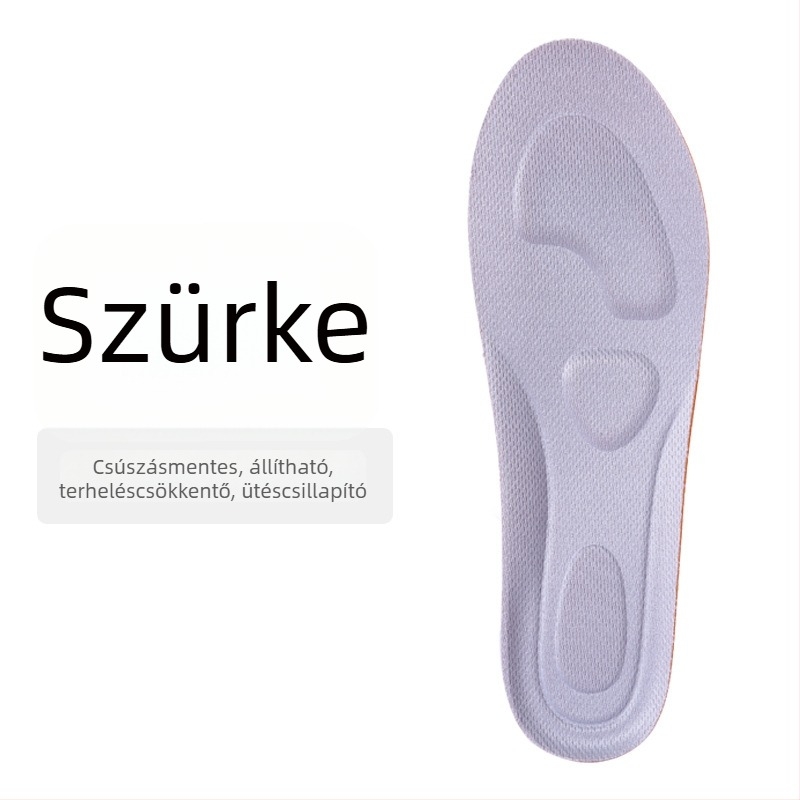 Csillapító hatású, légáteresztő talpbetét, nedvszívó, masszázs funkcióval, vastag, puha talp