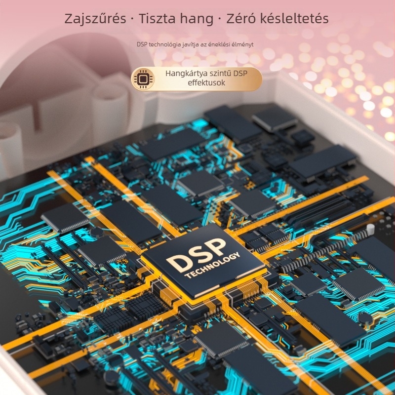 Vezetékes otthoni karaoke mikrofon beépített akkumulátorral - 8W, 5V, 100Hz-20kHz, SNR ≥85dB, 1200-2000mAh