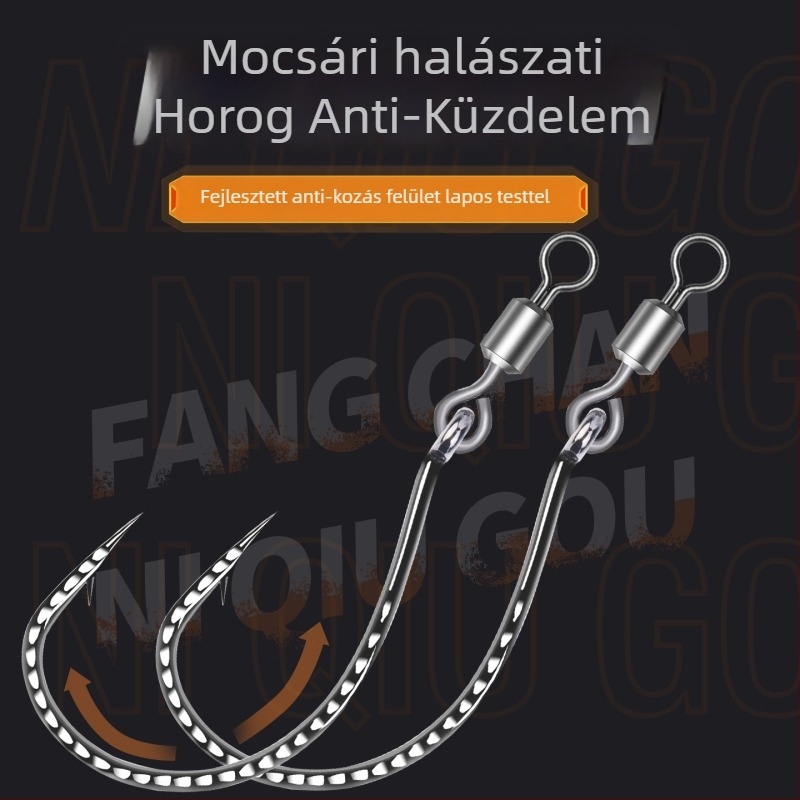 Horog horgászathoz 8-as alakú gyűrűvel, forgó invertált dizájnnal, modell 8003, alkalmas folyókra, tavakra és óceánokra