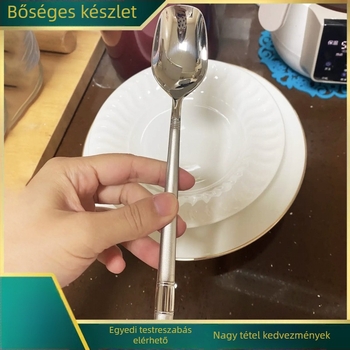 Rozsdamentes acél kanál, modern minimalist design, tükrös felület, testreszabás elérhető
