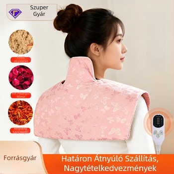 Aiyuantang Váll–Nyak sómelegítő párna elektromos fűtéssel – 60W, 220V, 30–50°C, selyem-szatin anyag, 0.5 kg, 9-s fokozatú hőmérséklet-vezérlés
