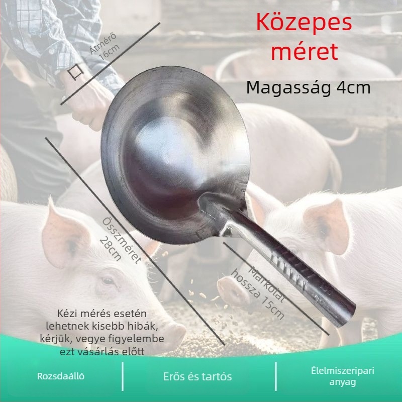 Vasból készült merőkanál, hosszú nyéllel, egybeöntött kivitel, háztartási használatra – modern egyszerű stílus (Anyag: vas; Nyél: hosszú; Kivitel: egybeöntött; Használat: háztartás)