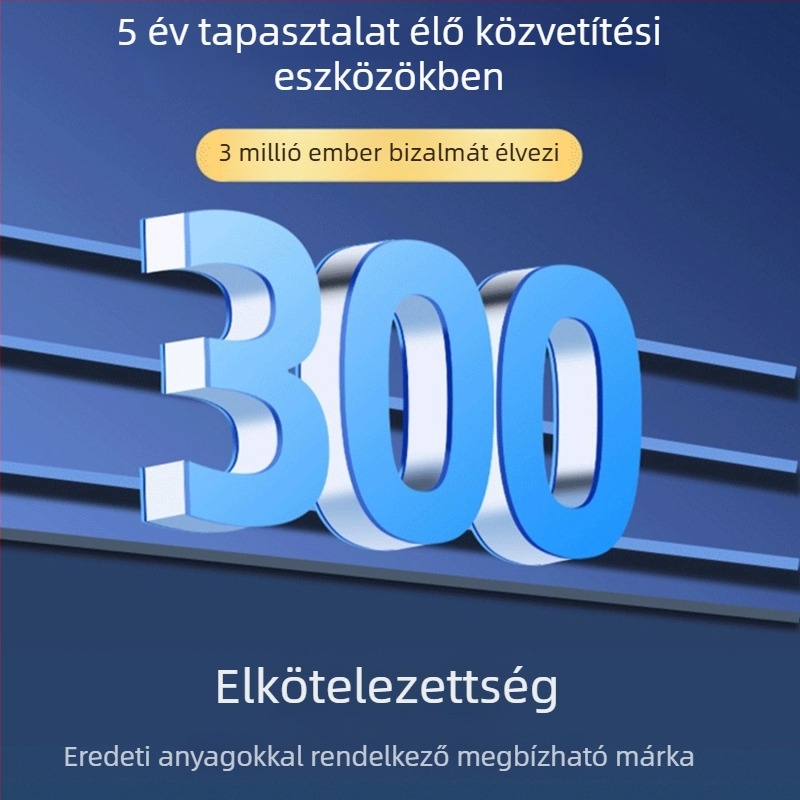 Lavalier mikrofon élő közvetítéshez és professzionális felvételhez, omnidirekcionális, Bluetooth 5.3, frekvenciatartomány 20 Hz-20 kHz, SNR ≥60 dB, akkumulátor üzemideje 1–3 óra