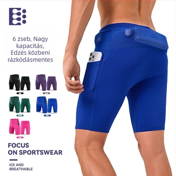 Férfiaknak szánt slim-fit rövidnadrág, lélegző Nylon/Spandex anyaggal (76/24), nyárra