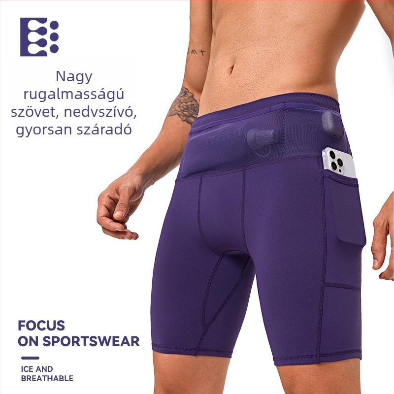 Férfiaknak szánt slim-fit rövidnadrág, lélegző Nylon/Spandex anyaggal (76/24), nyárra