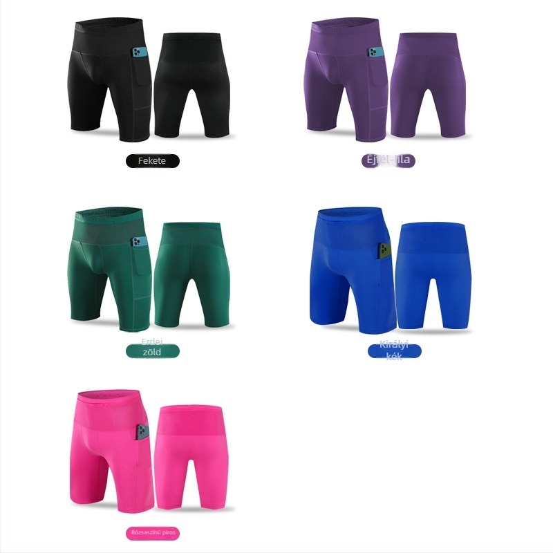 Férfiaknak szánt slim-fit rövidnadrág, lélegző Nylon/Spandex anyaggal (76/24), nyárra