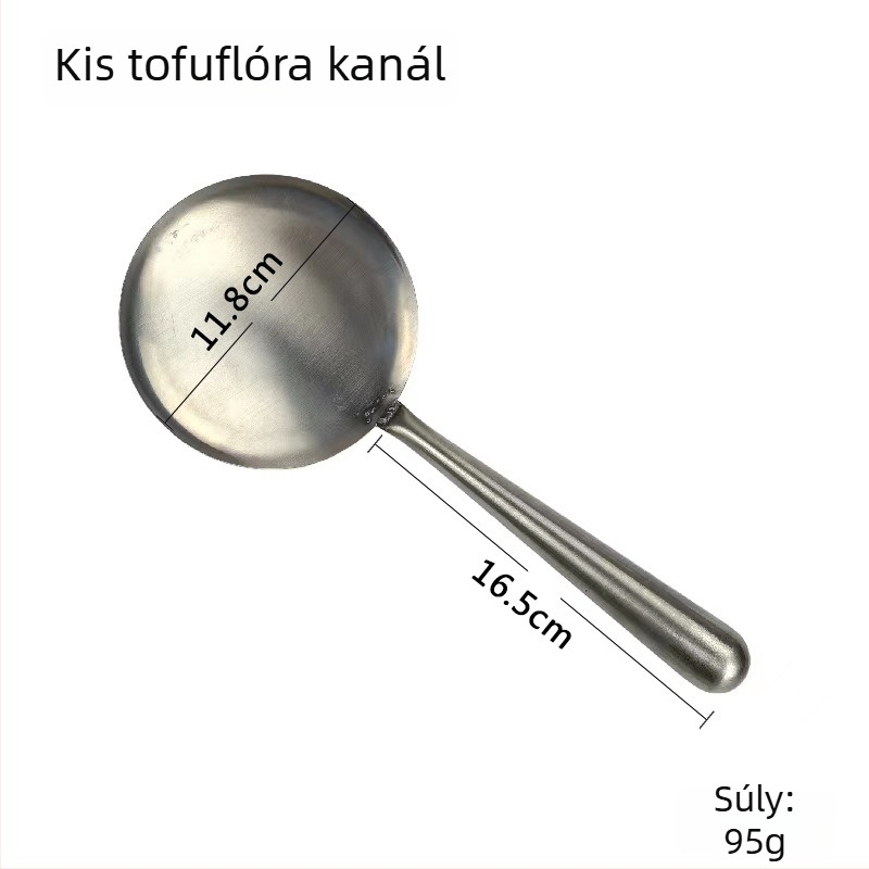 Tofu evőkanál Ren Yilai, 201 rozsdamentes acél, nyél rozsdamentes acélból, modern minimalist stílus