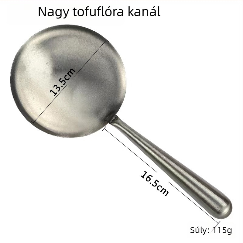 Tofu evőkanál Ren Yilai, 201 rozsdamentes acél, nyél rozsdamentes acélból, modern minimalist stílus