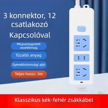 12-aljzatos hosszabbító, 10A, 250V, Nemzeti szabvány