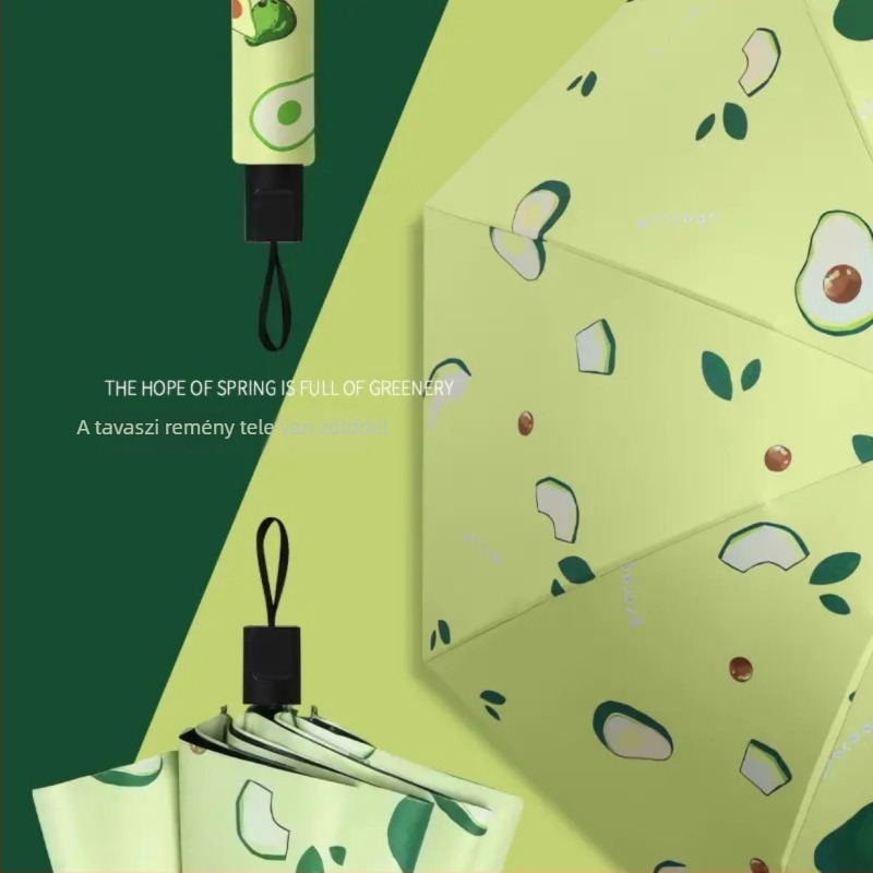 Udas 3 részes összecsukható esernyő 8 bordával, automatikus nyitás, acél tengellyel, UPF>50