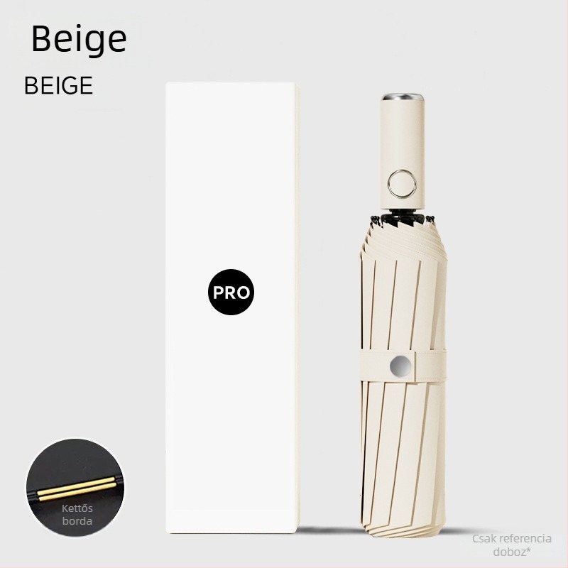 Udas 3 részes összecsukható esernyő 8 bordával, automatikus nyitás, acél tengellyel, UPF>50