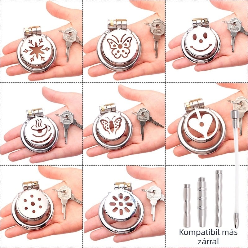 Fém péniszzár férfiaknak, kézi vezérlés, síkosító nélkül, Cherry Fini márka.