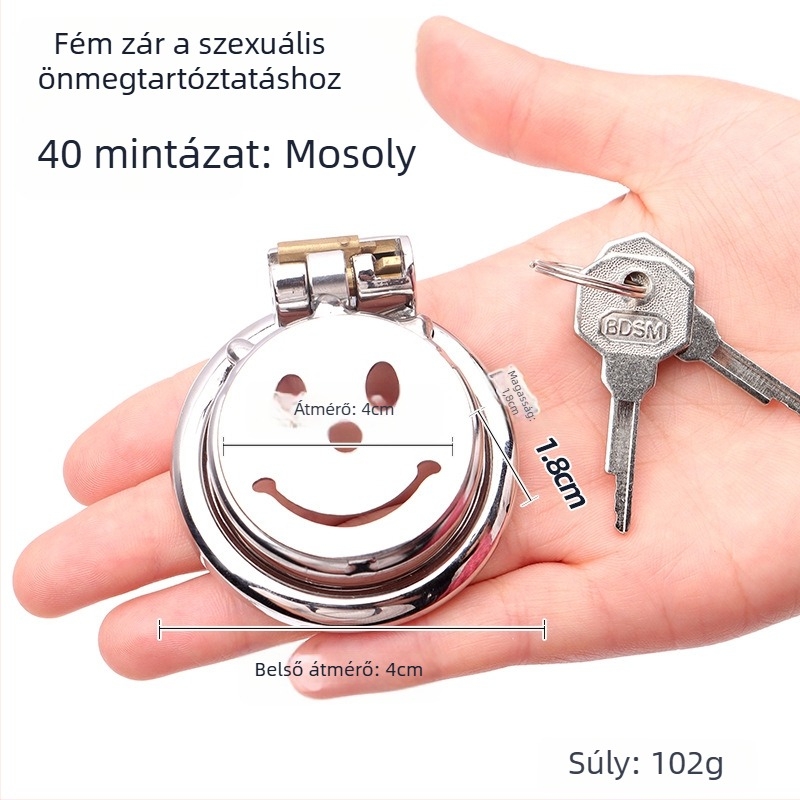 Fém péniszzár férfiaknak, kézi vezérlés, síkosító nélkül, Cherry Fini márka.